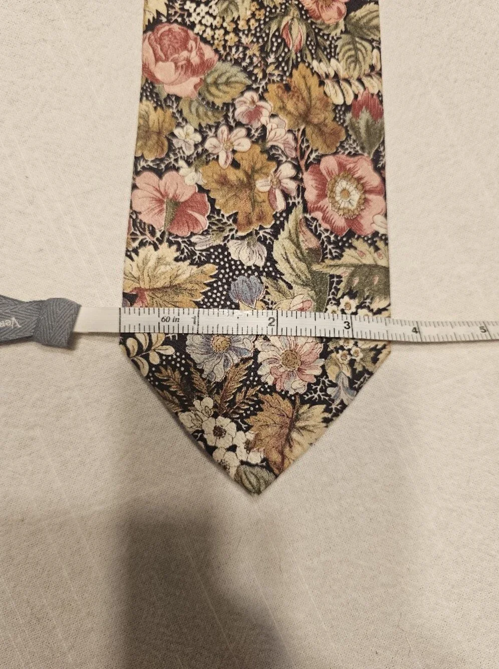 Buckingham 100% Cotton Floral Tie Necktie Statement Pink Brown